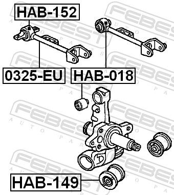 Honda Draagarmrubber