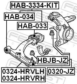 Honda Draagarmrubber