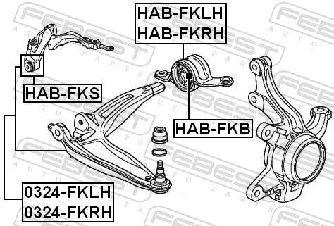 Honda Draagarmrubber