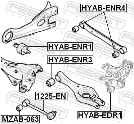 Hyundai Draagarmrubber