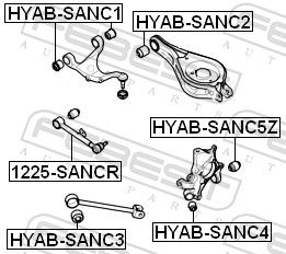 Hyundai Draagarmrubber