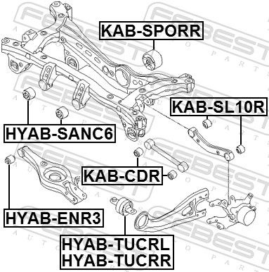 Hyundai Draagarmrubber