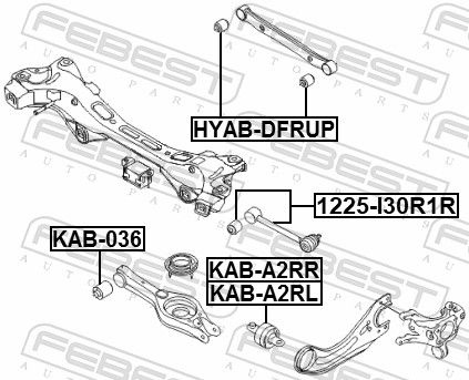 Hyundai Draagarmrubber