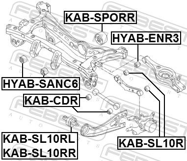 Hyundai Draagarmrubber