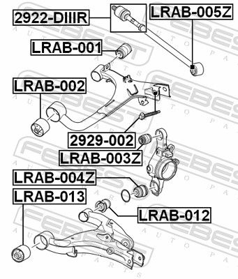 Land Rover Draagarmrubber