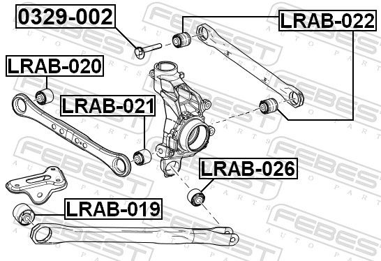 Land Rover Draagarmrubber