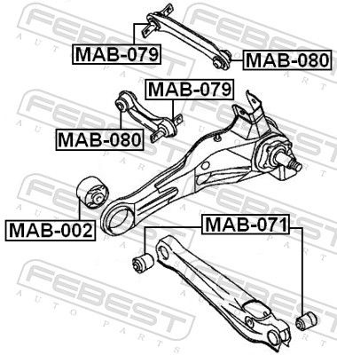 Mitsubishi Draagarmrubber