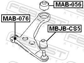 Mitsubishi Draagarmrubber