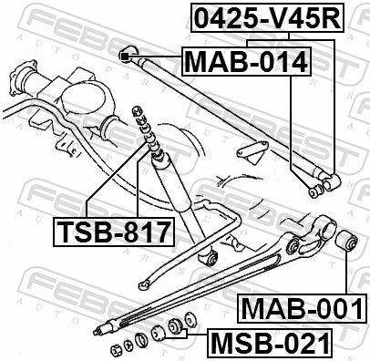 Mitsubishi Draagarmrubber