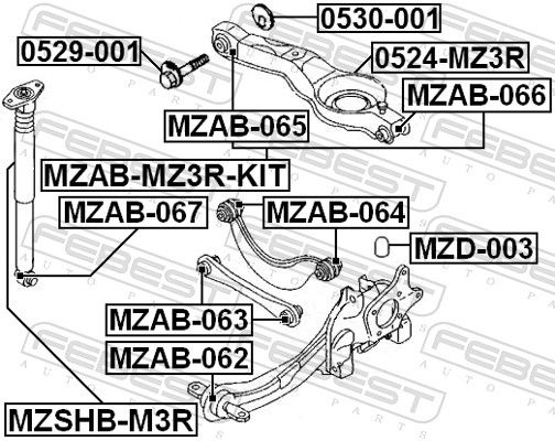 Ford Draagarmrubber