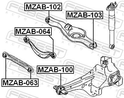 Ford Draagarmrubber