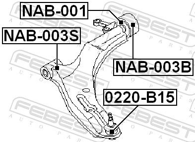 Nissan Draagarmrubber