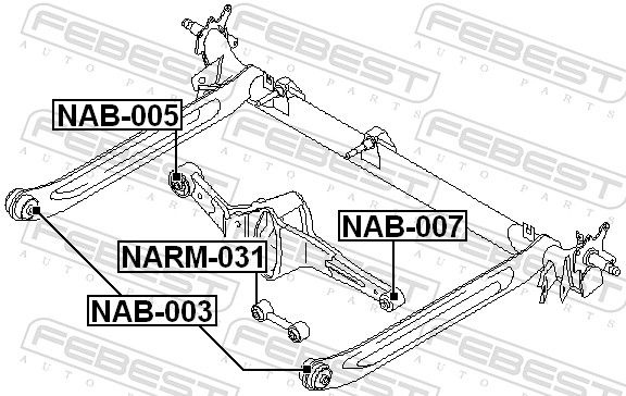 Nissan Draagarmrubber