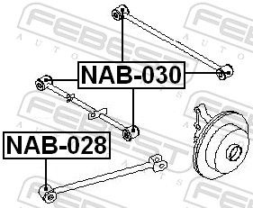Nissan Draagarmrubber