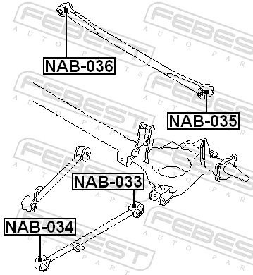 Nissan Draagarmrubber
