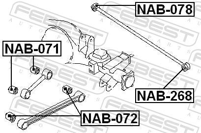Nissan Draagarmrubber