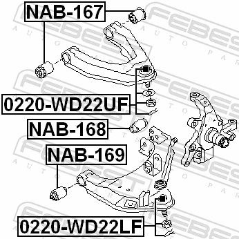 Nissan Draagarmrubber