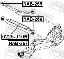 Nissan Draagarmrubber