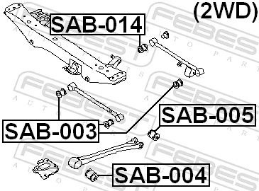 Subaru Draagarmrubber