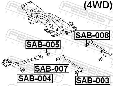 Subaru Draagarmrubber