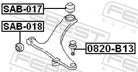 Subaru Draagarmrubber