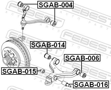 Ssangyong Draagarmrubber