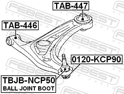 Toyota Draagarmrubber
