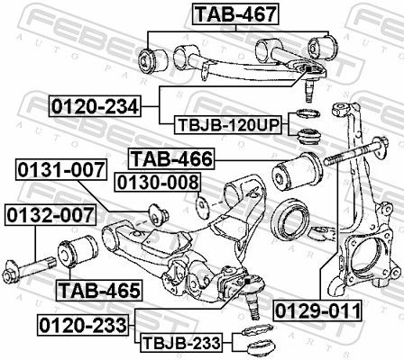 Toyota Draagarmrubber