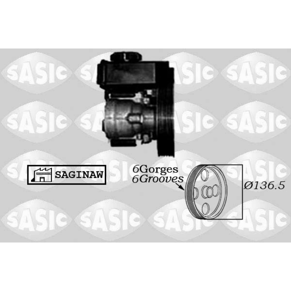 Sasic Hydraulische pomp, stuurinrichting  7070007