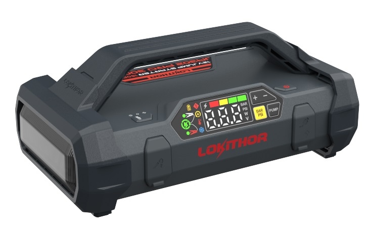 Lokithor JA302 PRO 2500A Lithium Jumpstarter met 10bar Compressor