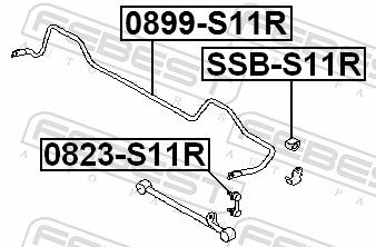 Subaru Stabilisatorlager aan draagarm