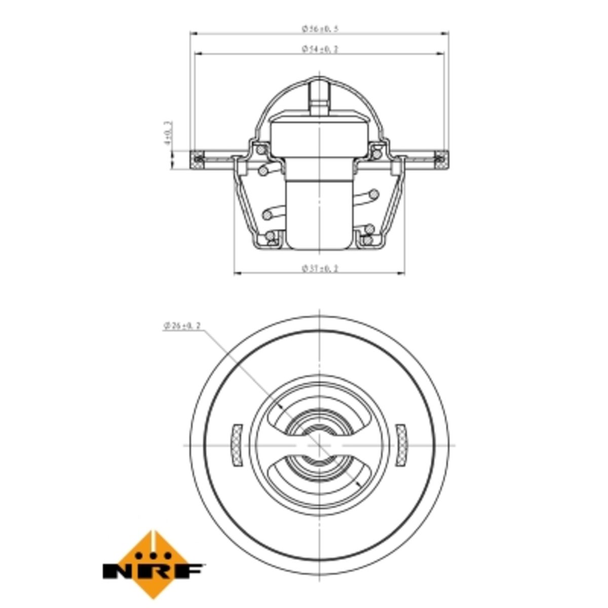 Nrf Thermostaat, koelvloeistof EASY FIT  725016