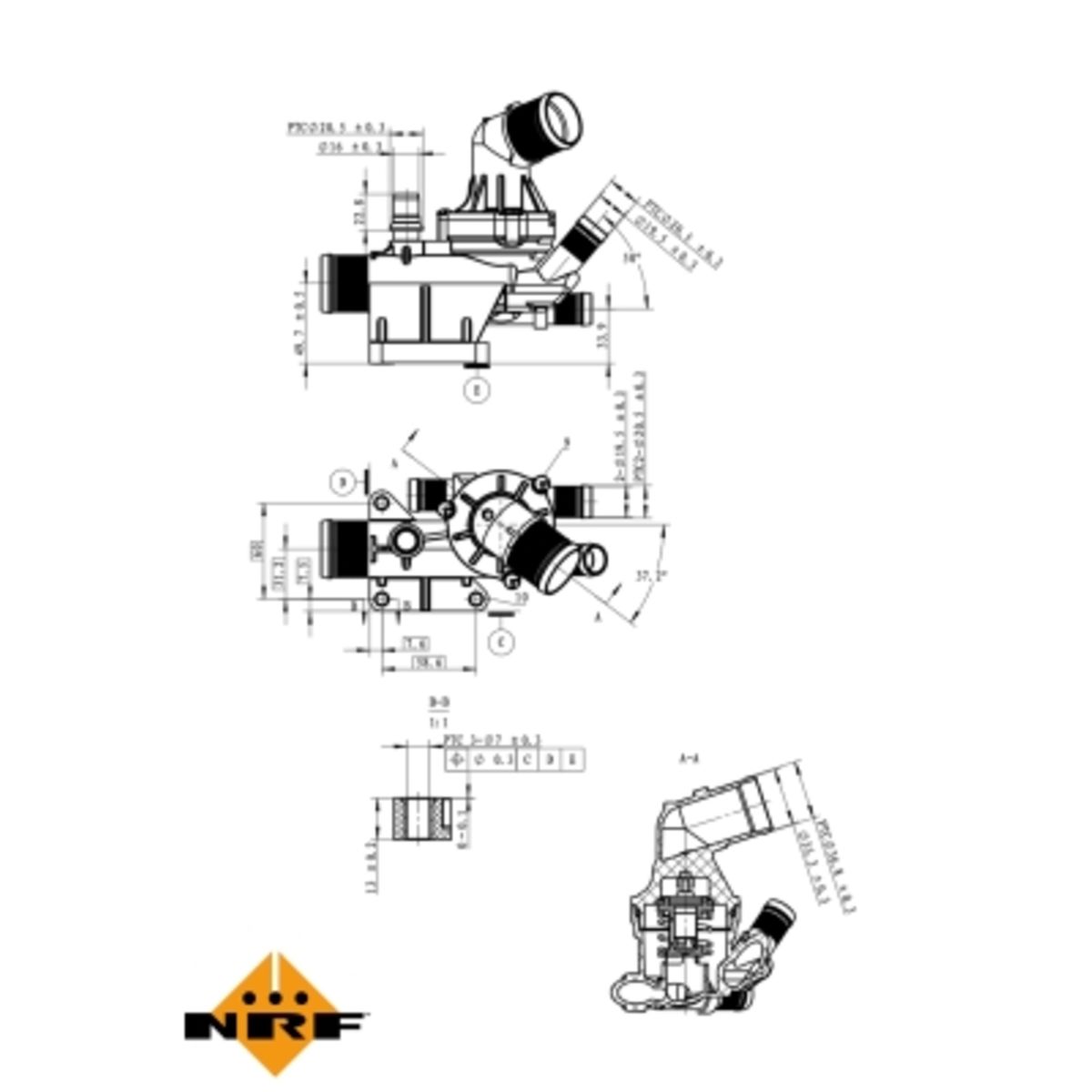 Nrf Thermostaat, koelvloeistof  725019
