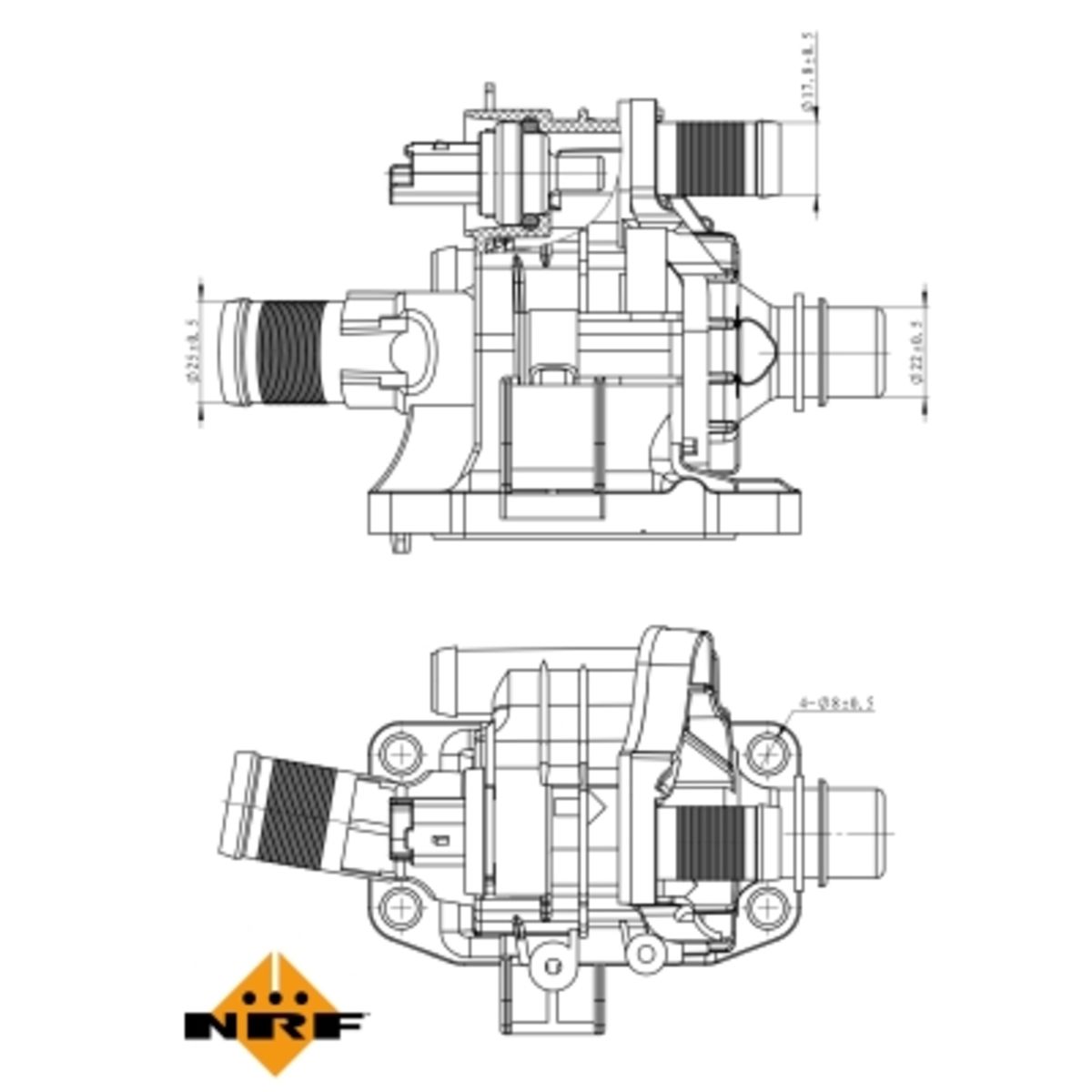 Nrf Thermostaat, koelvloeistof EASY FIT  725039