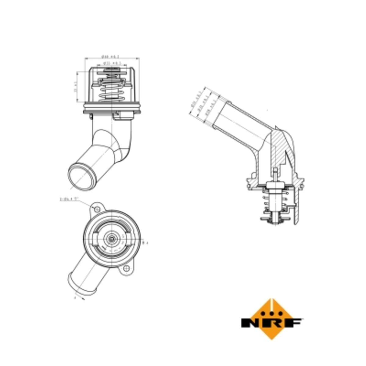 Nrf Thermostaat, koelvloeistof EASY FIT  725055