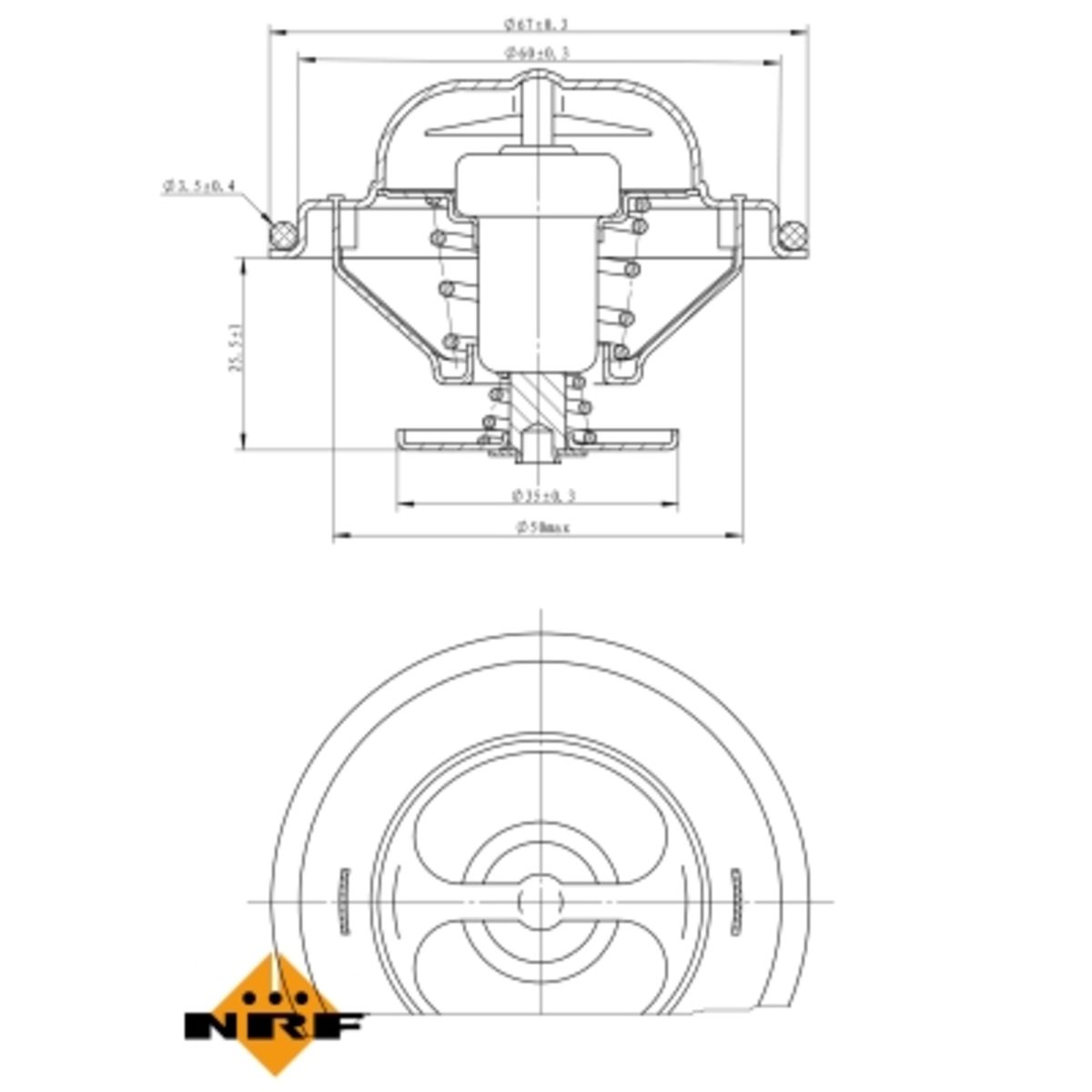 Nrf Thermostaat, koelvloeistof EASY FIT  725070