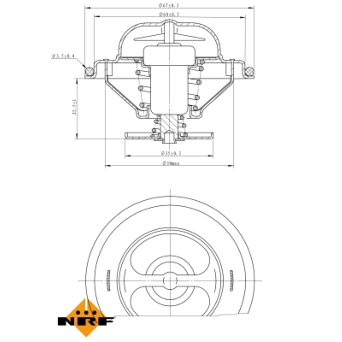 Nrf Thermostaat, koelvloeistof EASY FIT  725072