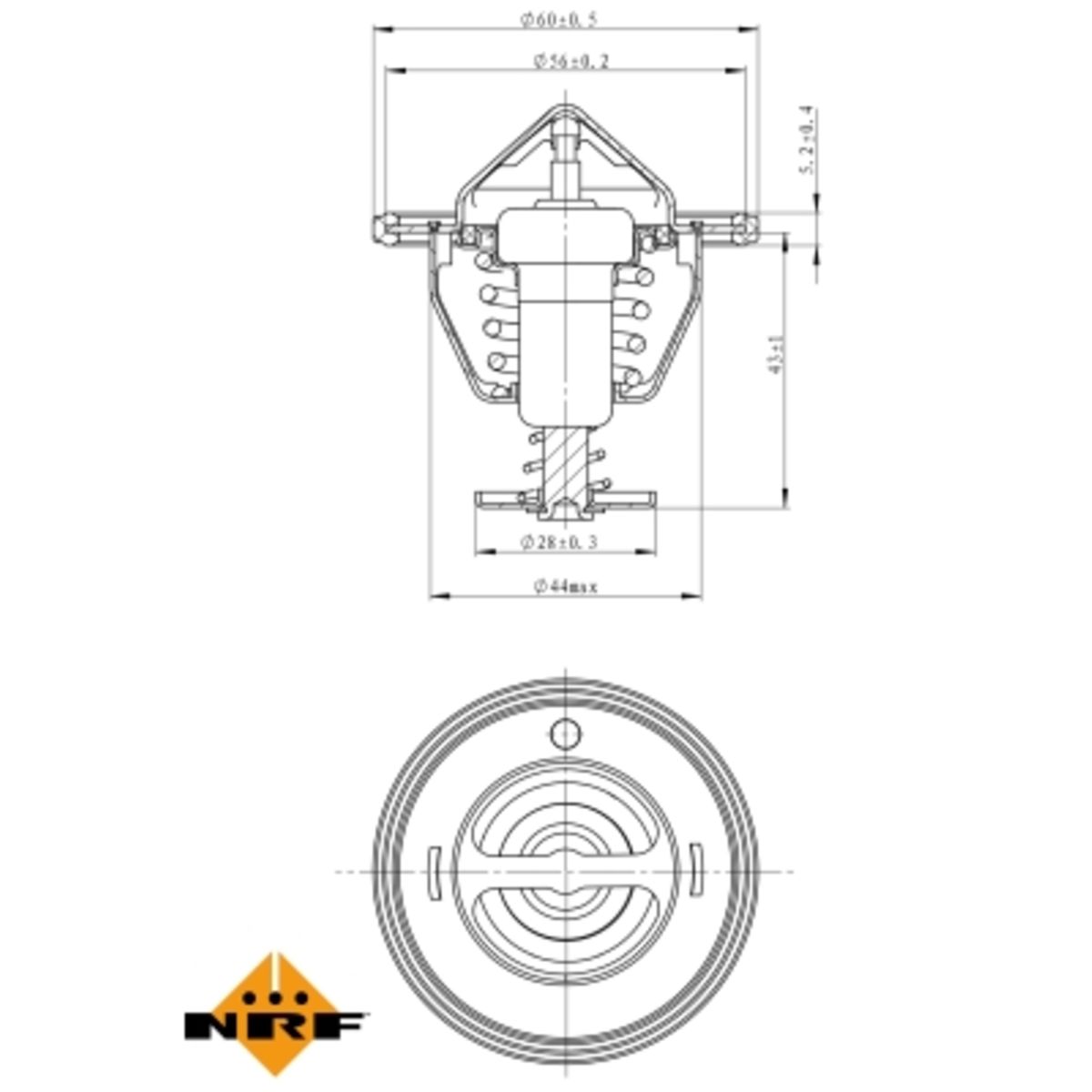 Nrf Thermostaat, koelvloeistof EASY FIT  725088