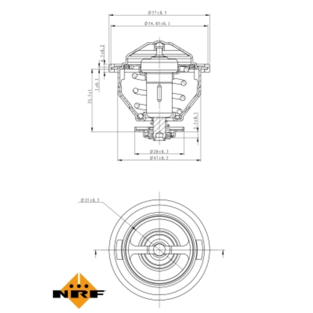 Nrf Thermostaat, koelvloeistof EASY FIT  725140