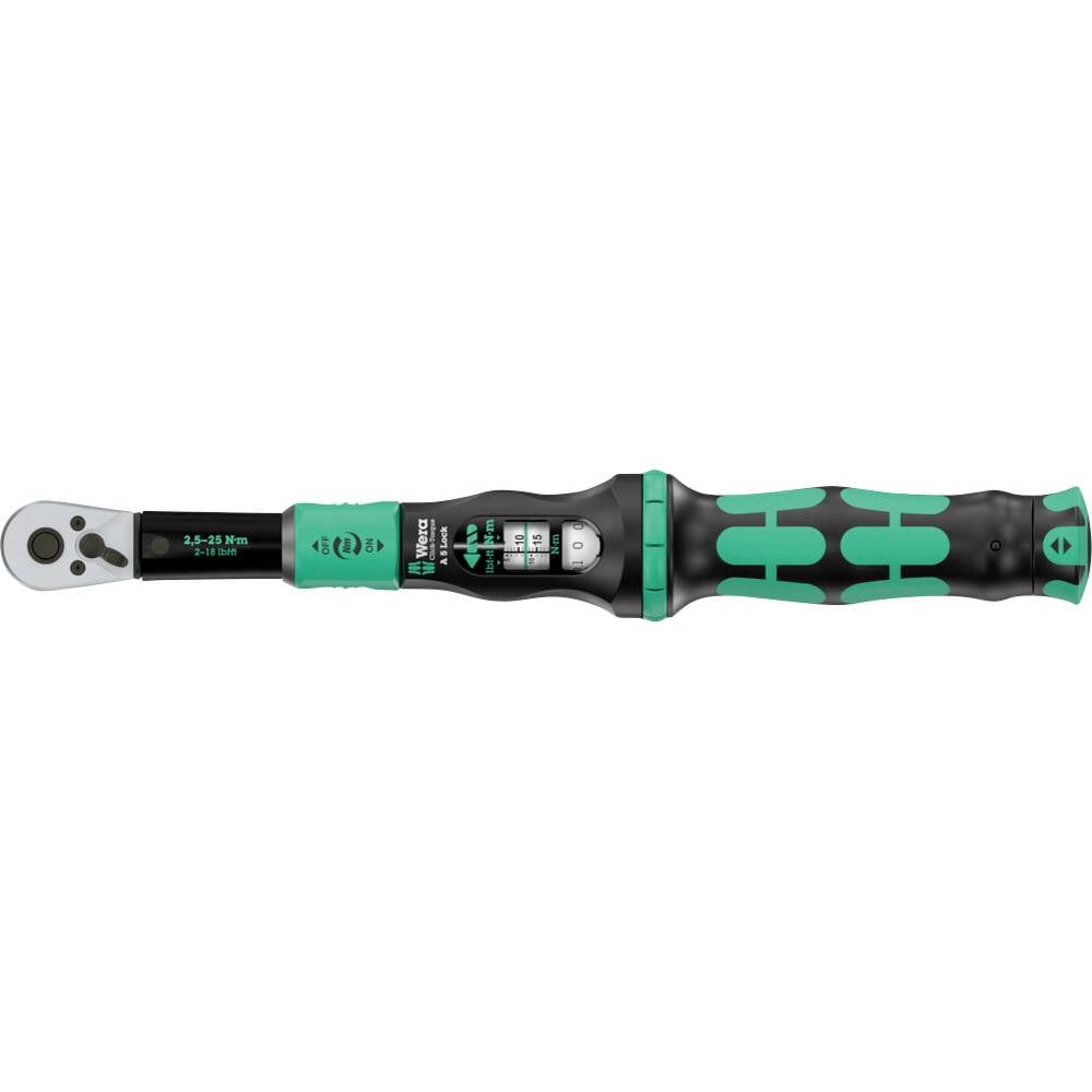 Wera Click-Torque Lock A 5 05075690001 Momentsleutel Met omschakelbare ratel 1/4 (6.3 mm) 2.5 - 25 Nm