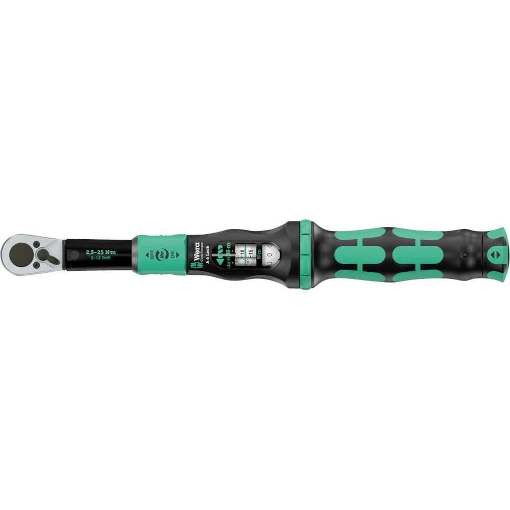Wera Click-Torque Lock A 6 05075691001 Momentsleutel Met omschakelbare ratel 1/4 (6.3 mm) 2.5 - 25 Nm
