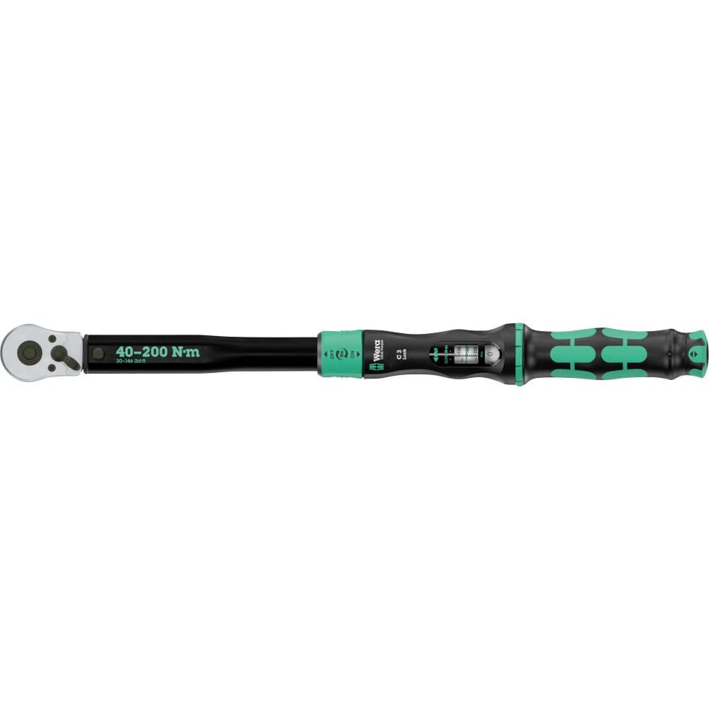 Wera Click-Torque Lock C 3 05075692001 Momentsleutel Met omschakelbare ratel 1/2 (12.5 mm) 200 - 40 Nm