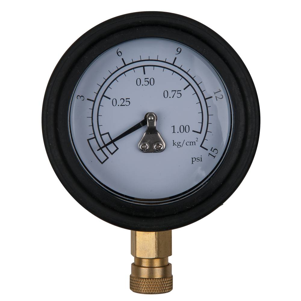 KS Tools 150.2327 Manometer Ø 75,0 mm, 0 - 1 bar met 1/4 snelkoppeling