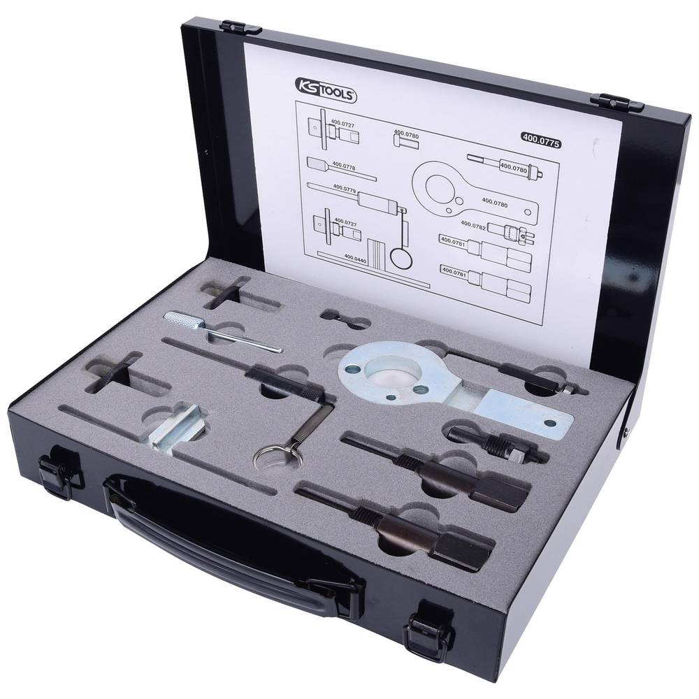 KS Tools 4000775 Motorinstelgereedschapsset voor GM / Opel / Saab, 11-delig