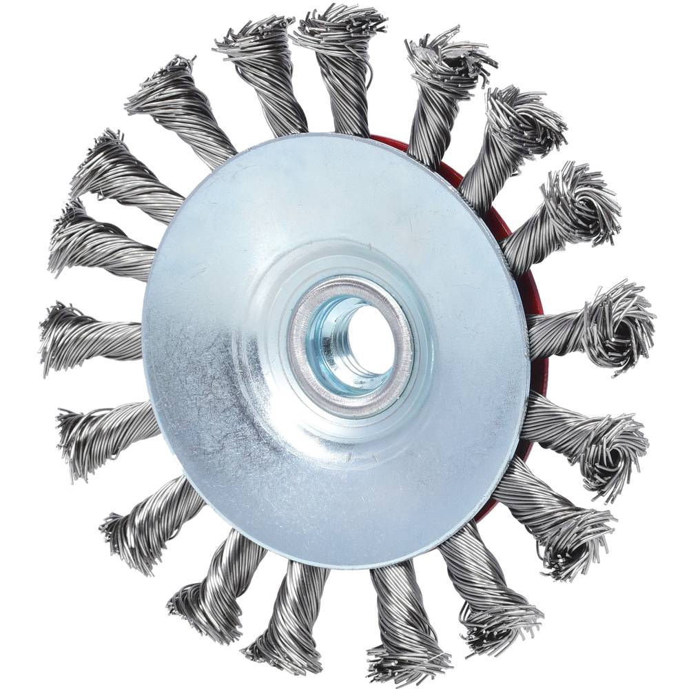 KS Tools 340.0051 Roestvrije kegelvorm-staaldraadborstel, 0,5 mm, Ø 115 mm