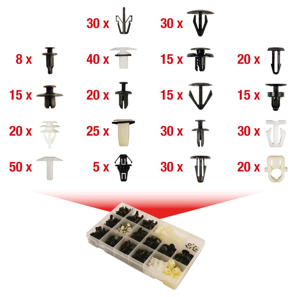 KS Tools 420.0350 Bevestigingsset voor Honda, 418-delig