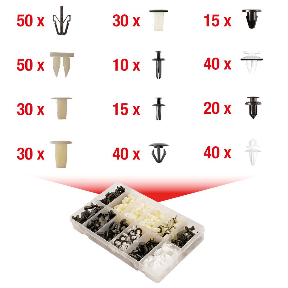 KS Tools 420.0500 Bevestigingsset voor Mitsubishi, 370-delig