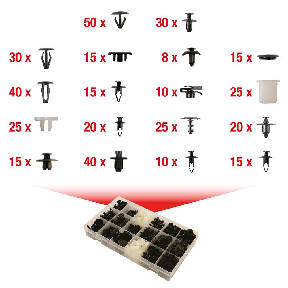 KS Tools 420.0550 Bevestigingsset voor Nissan, 408-delig