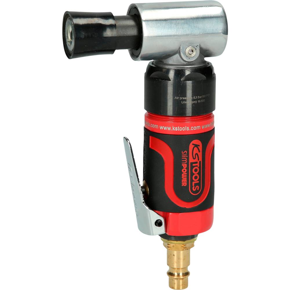 KS Tools 515.5570 SlimPOWER mini-pneumatische slijpmachine voor kleine pads, 19000 omw/min.