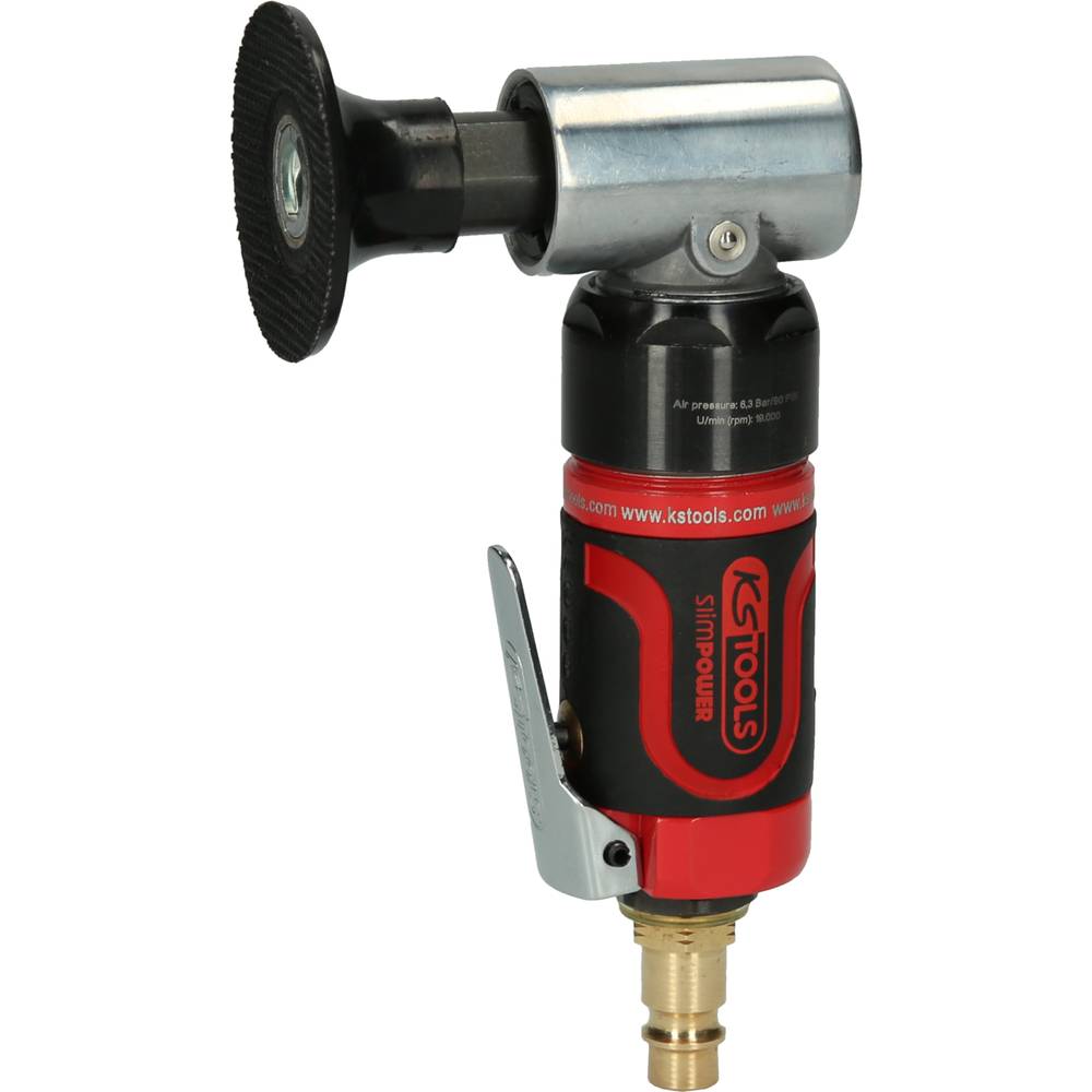 KS Tools 515.5580 SlimPOWER mini-pneumatische slijpmachine voor grote pads, 19000 omw/min.